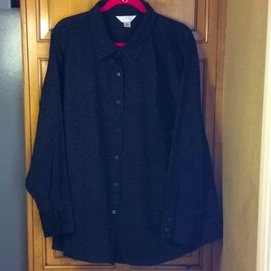FINAL SALE PRICE NWOT CJ Banks Long Sleeve Black Blouse 3X